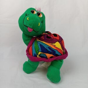 Ace Novelty Green Turtle Plush Colorful Shell